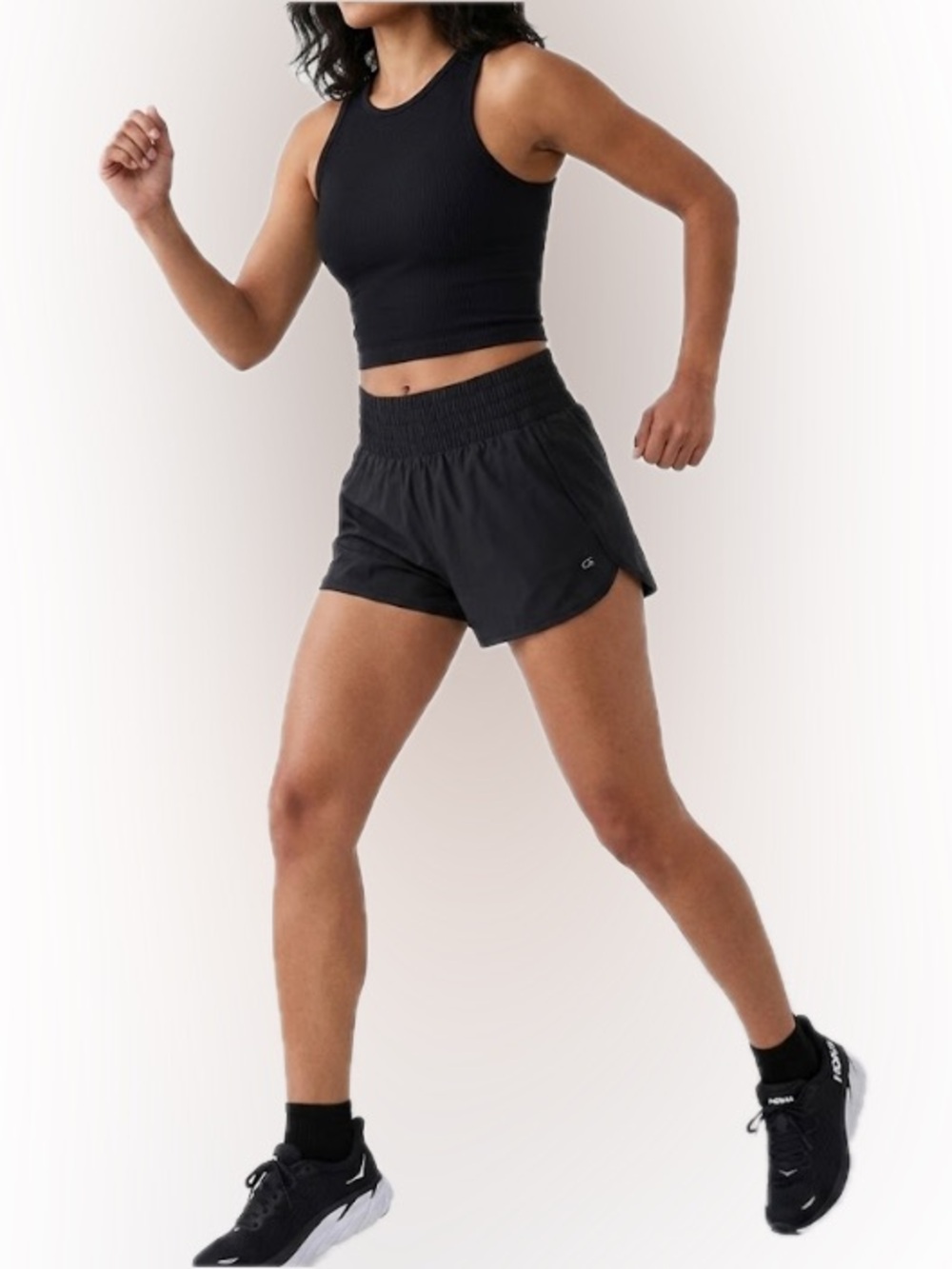 GAPFIT High Rise Running Shorts Medium Black Quick Dry Lined Athletic Workout